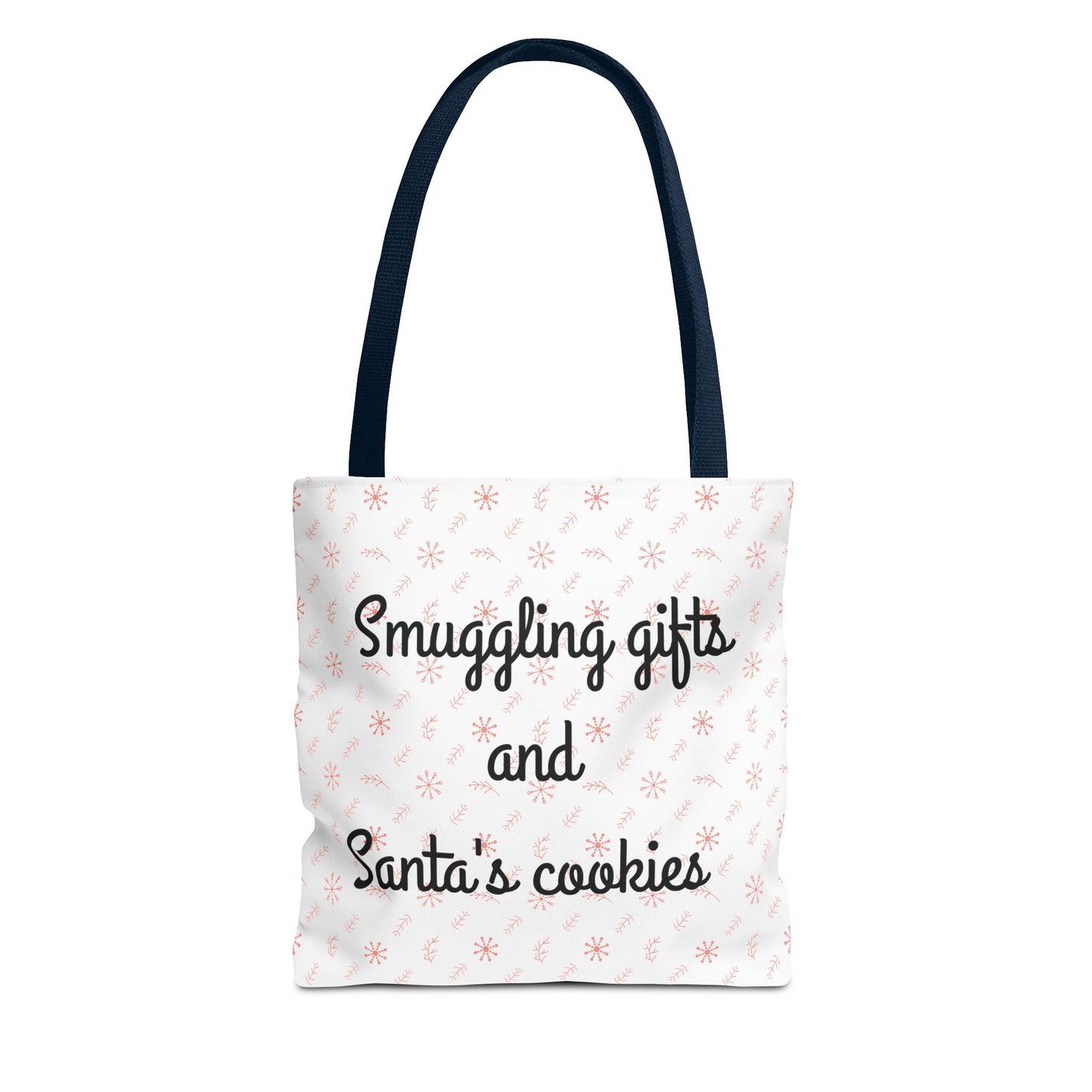 "Smuggling Gifts and Santa's Cookies" - Christmas Tote Bag/ Holiday Gift Bag