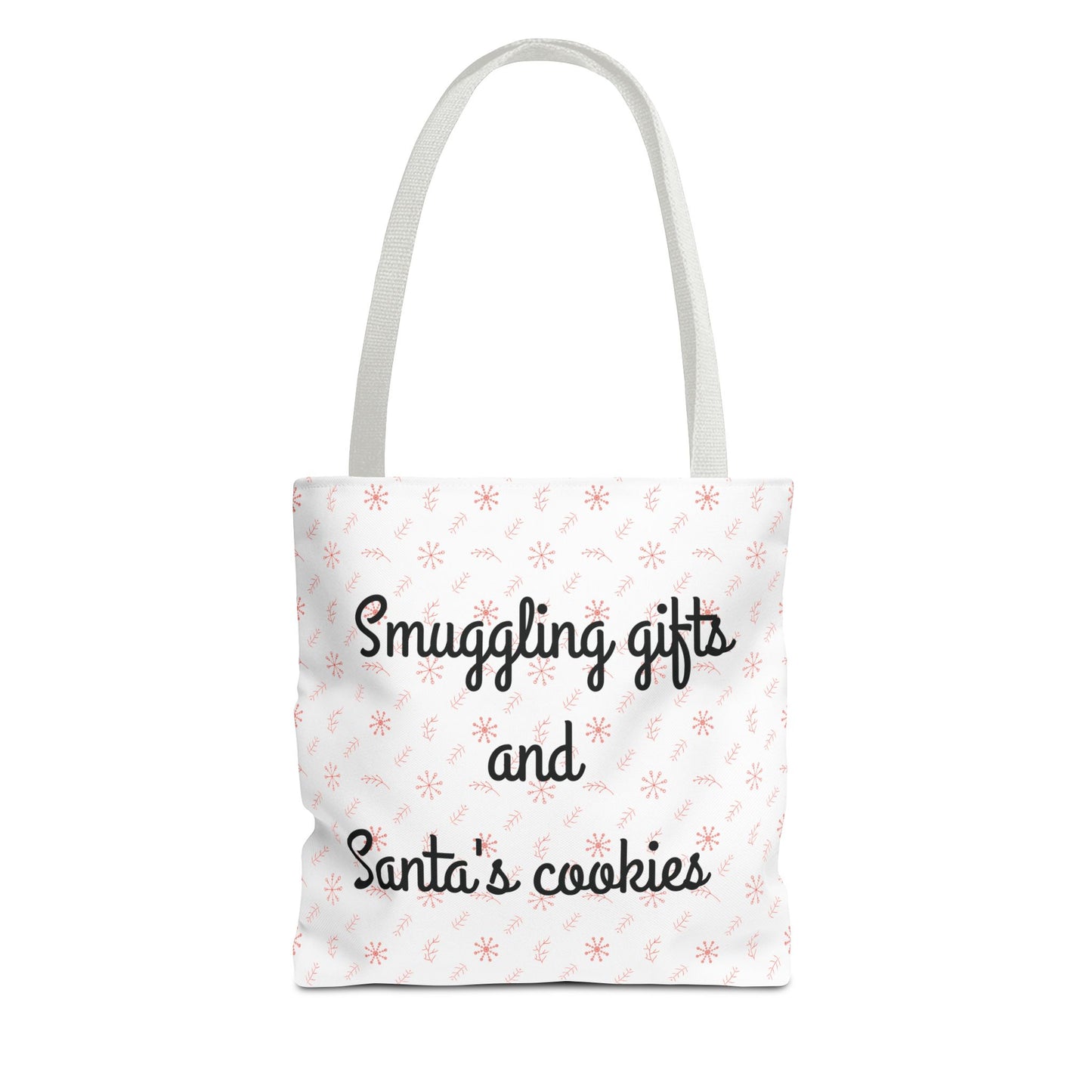"Smuggling Gifts and Santa's Cookies" - Christmas Tote Bag/ Holiday Gift Bag