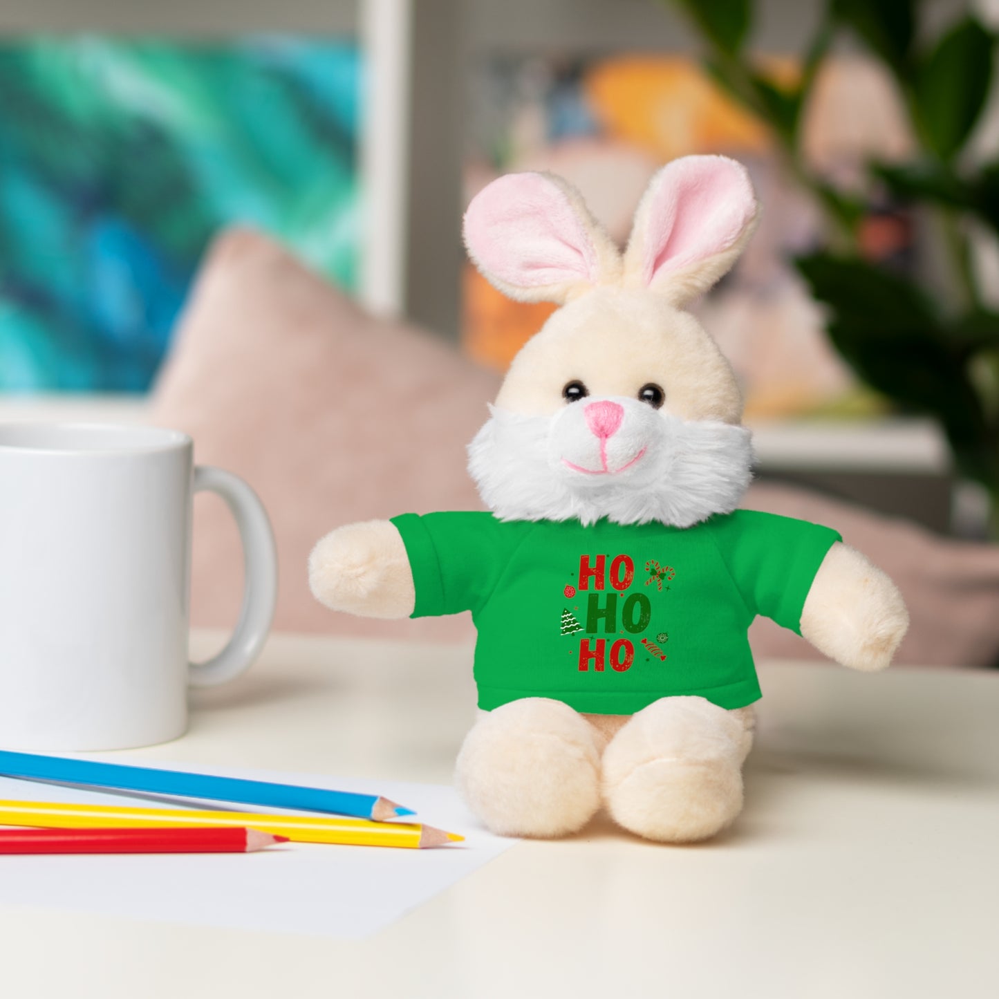 Christmas Teddy Bear with 'HO HO HO' Tee