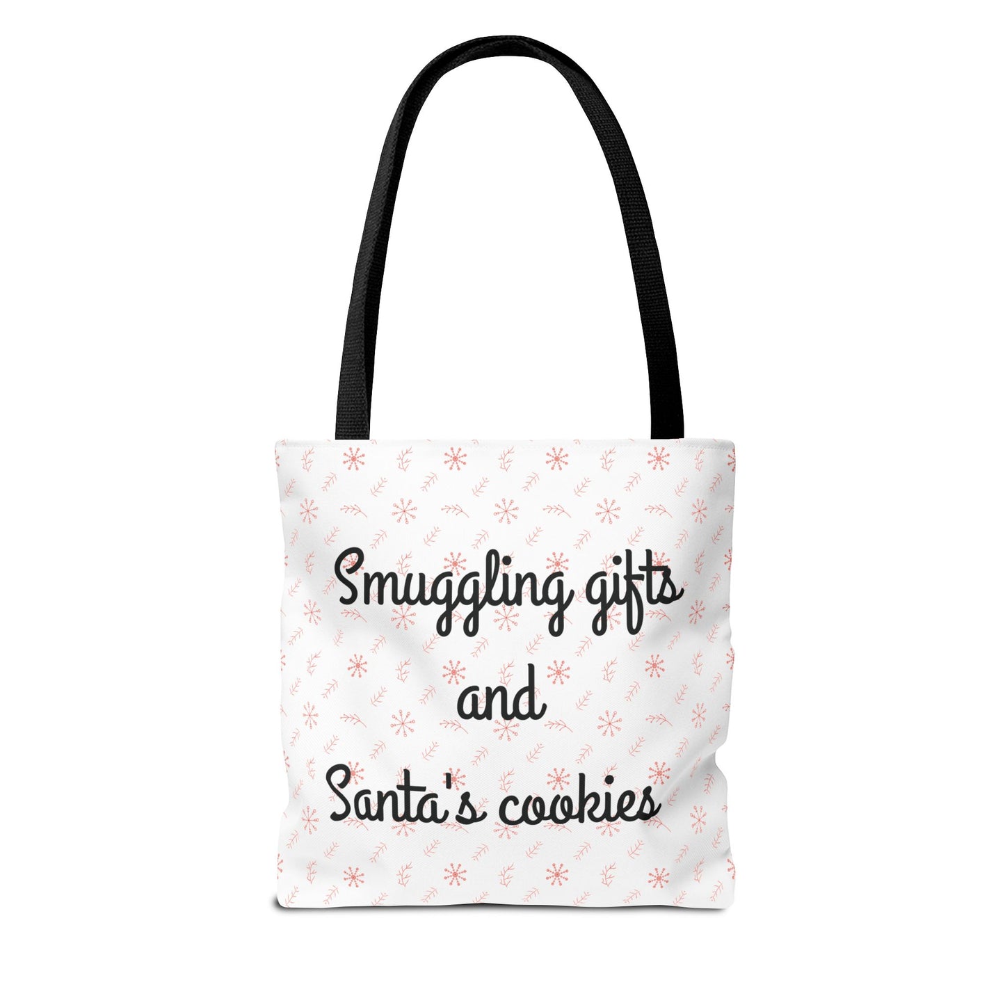 "Smuggling Gifts and Santa's Cookies" - Christmas Tote Bag/ Holiday Gift Bag