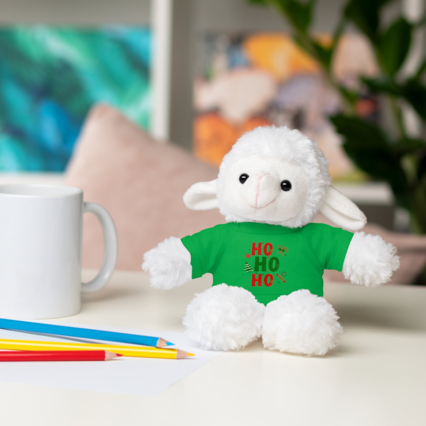 Christmas Teddy Bear with 'HO HO HO' Tee