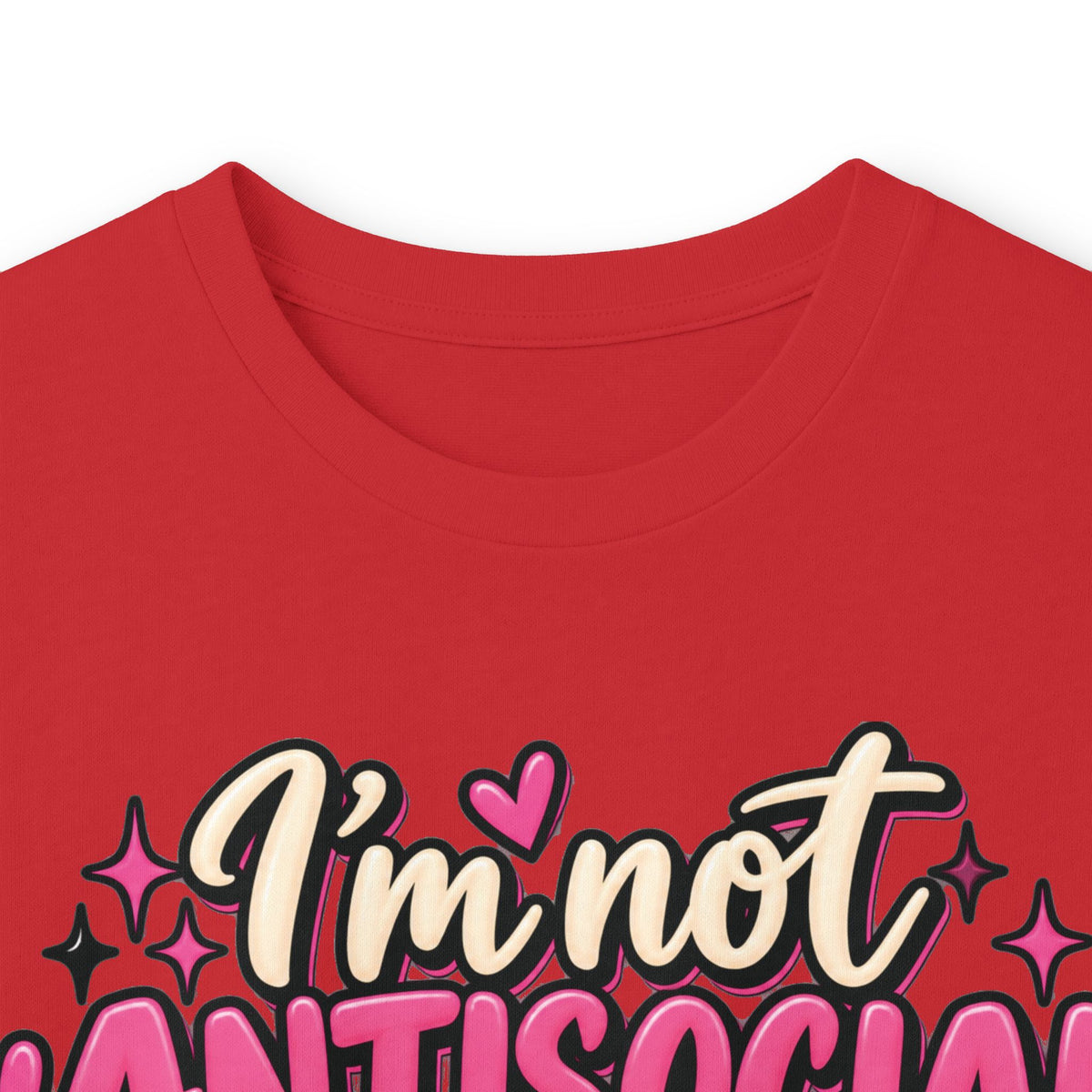 Long Sleeve Tee — "I'm Not Antisocial, I'm Selectively Available" Graphic