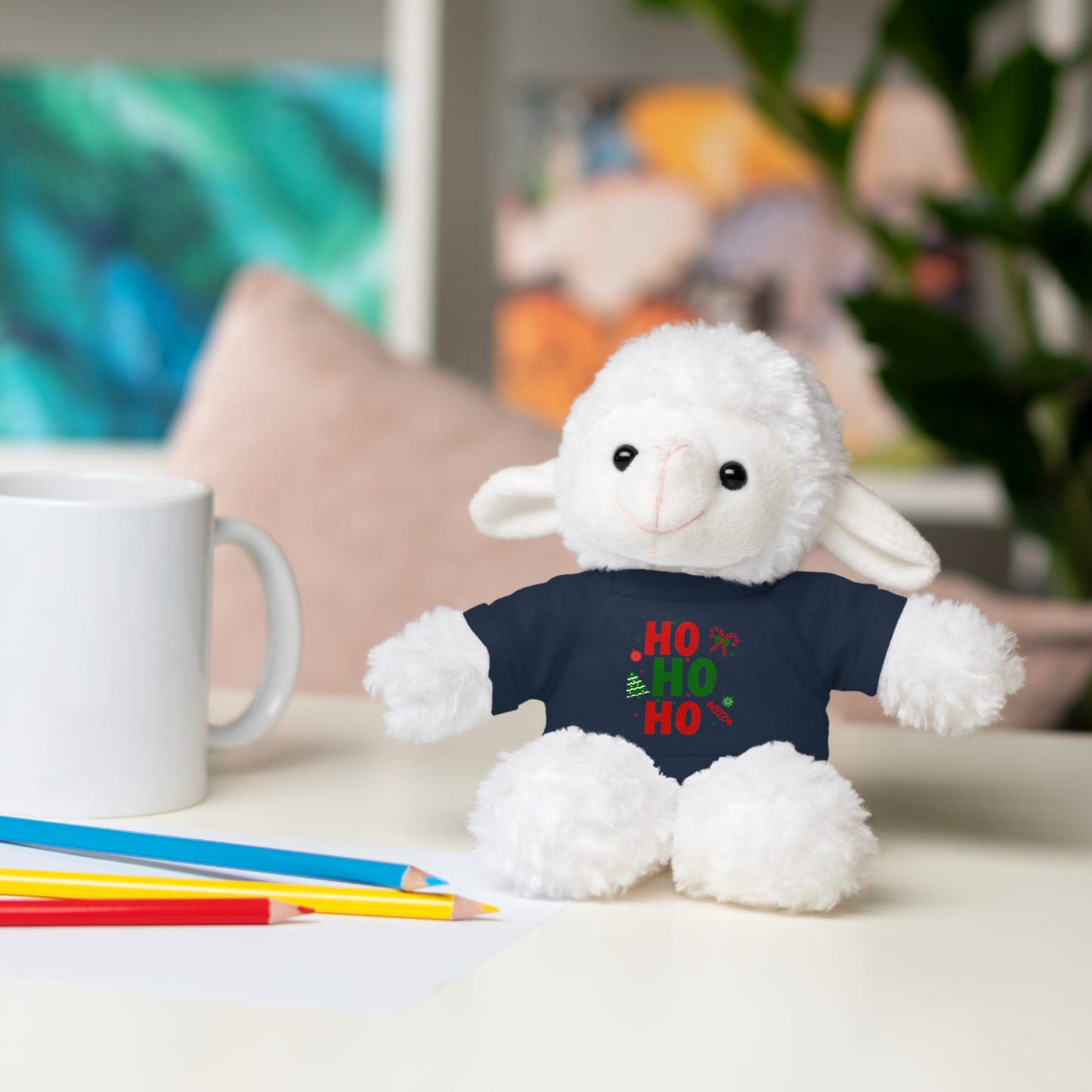 Christmas Teddy Bear with 'HO HO HO' Tee