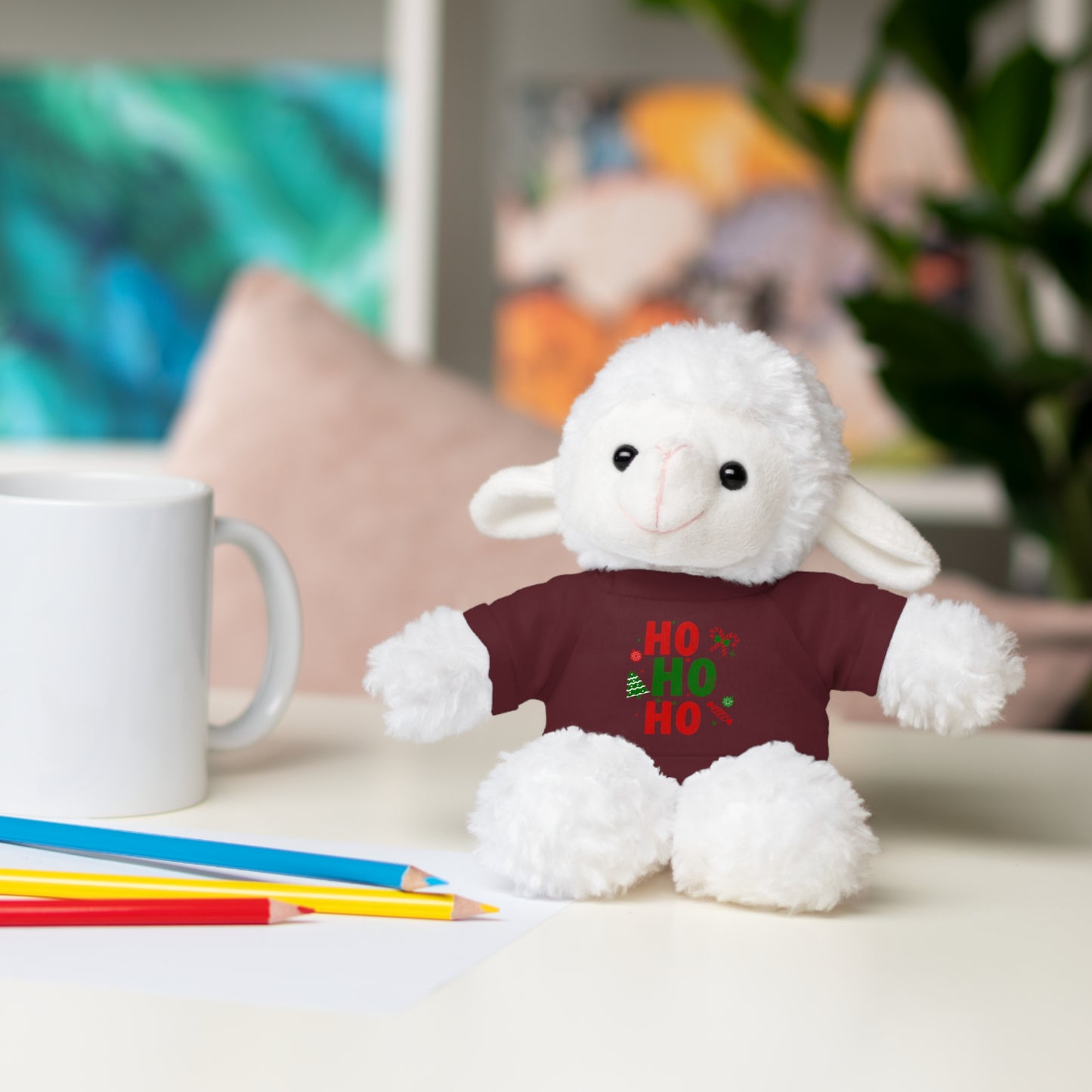 Christmas Teddy Bear with 'HO HO HO' Tee