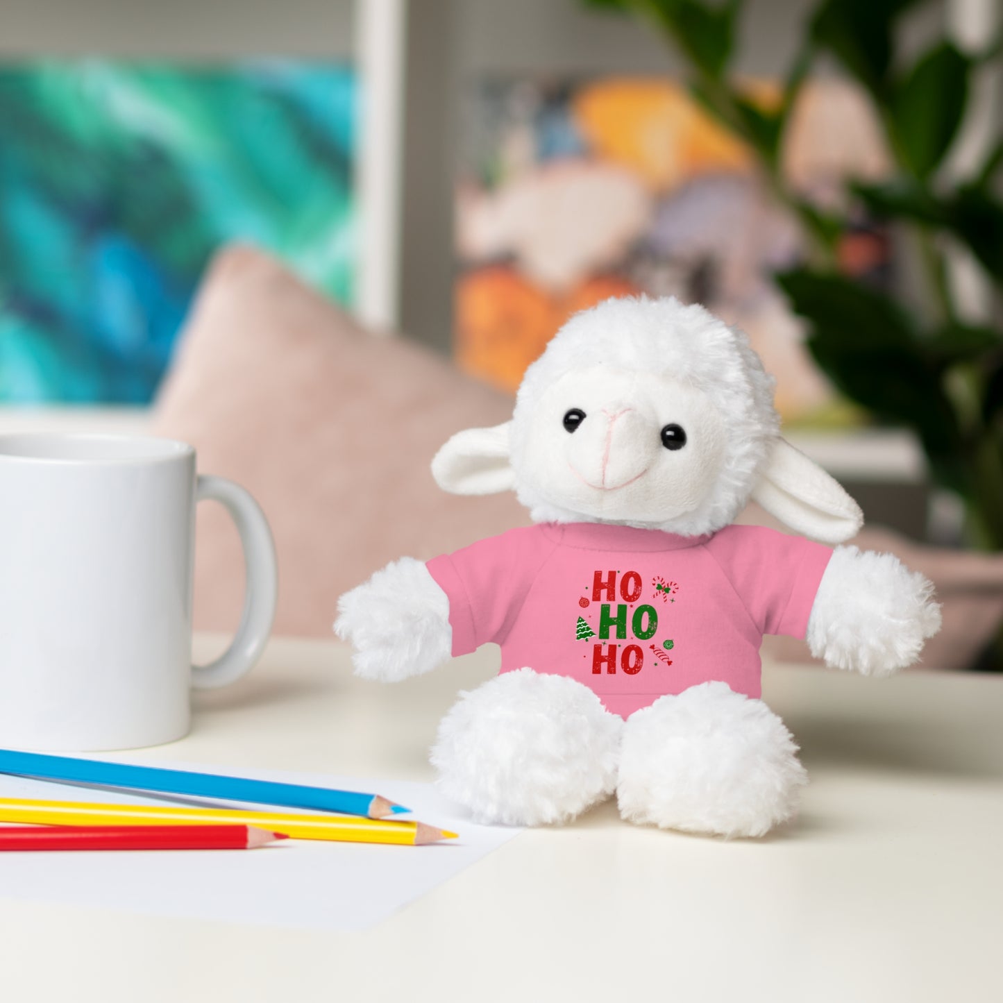 Christmas Teddy Bear with 'HO HO HO' Tee