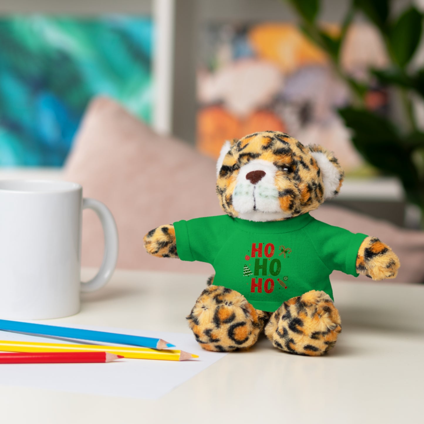 Christmas Teddy Bear with 'HO HO HO' Tee