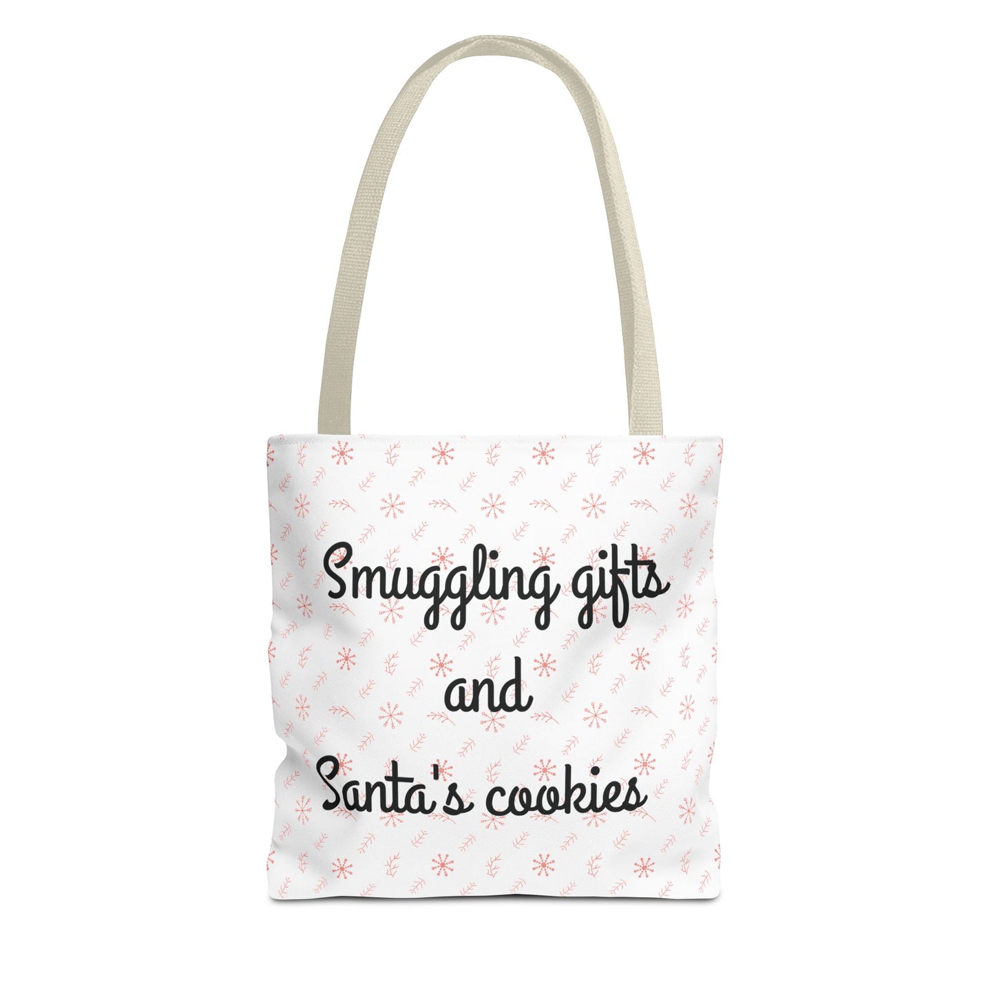 "Smuggling Gifts and Santa's Cookies" - Christmas Tote Bag/ Holiday Gift Bag