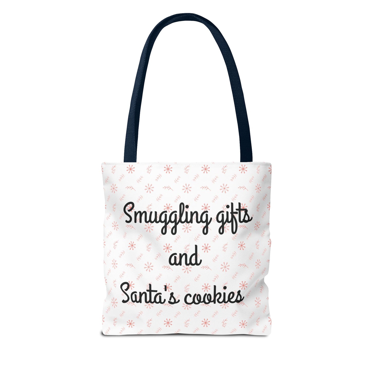 "Smuggling Gifts and Santa's Cookies" - Christmas Tote Bag/ Holiday Gift Bag