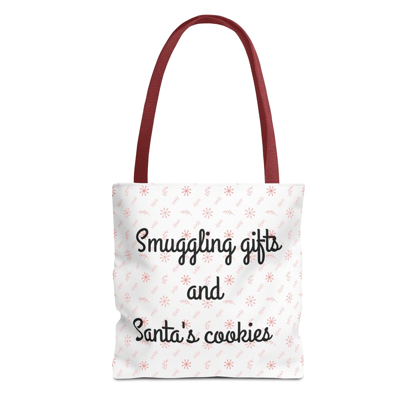 "Smuggling Gifts and Santa's Cookies" - Christmas Tote Bag/ Holiday Gift Bag