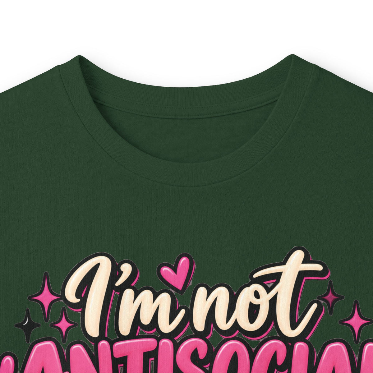 Long Sleeve Tee — "I'm Not Antisocial, I'm Selectively Available" Graphic