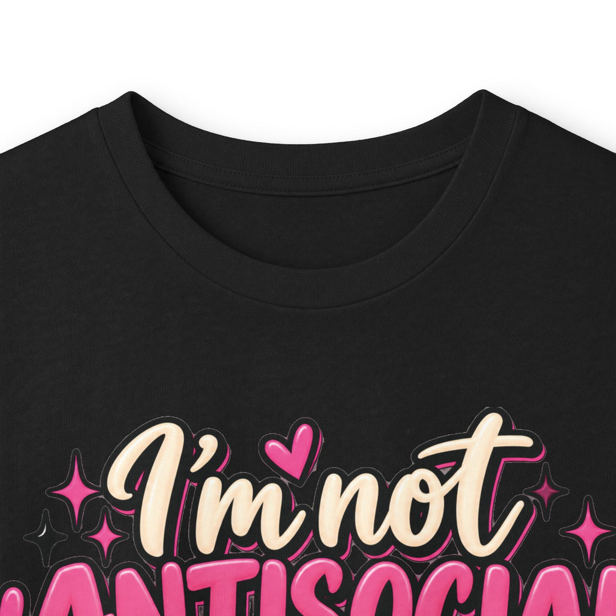 Long Sleeve Tee — "I'm Not Antisocial, I'm Selectively Available" Graphic