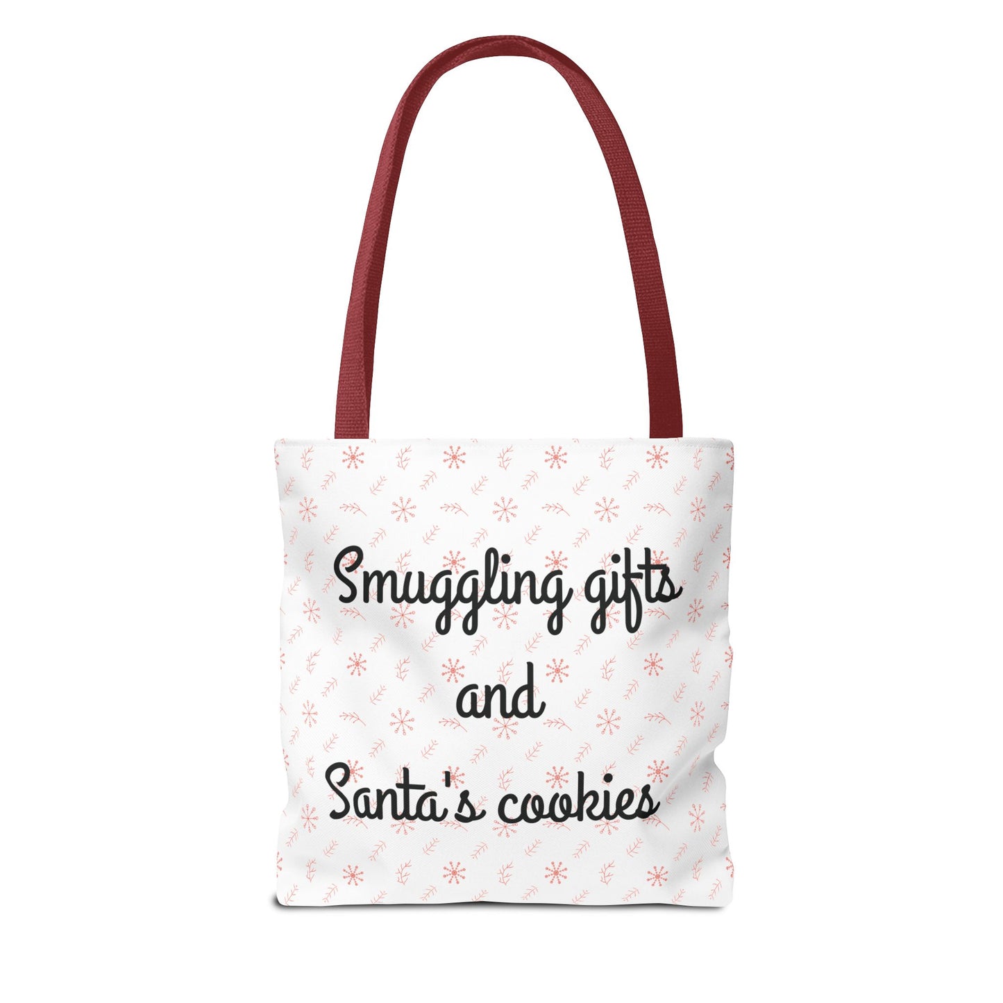 "Smuggling Gifts and Santa's Cookies" - Christmas Tote Bag/ Holiday Gift Bag
