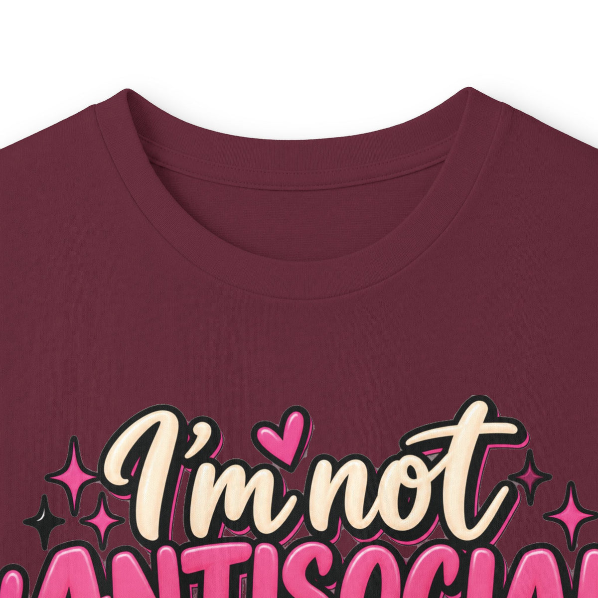 Long Sleeve Tee — "I'm Not Antisocial, I'm Selectively Available" Graphic