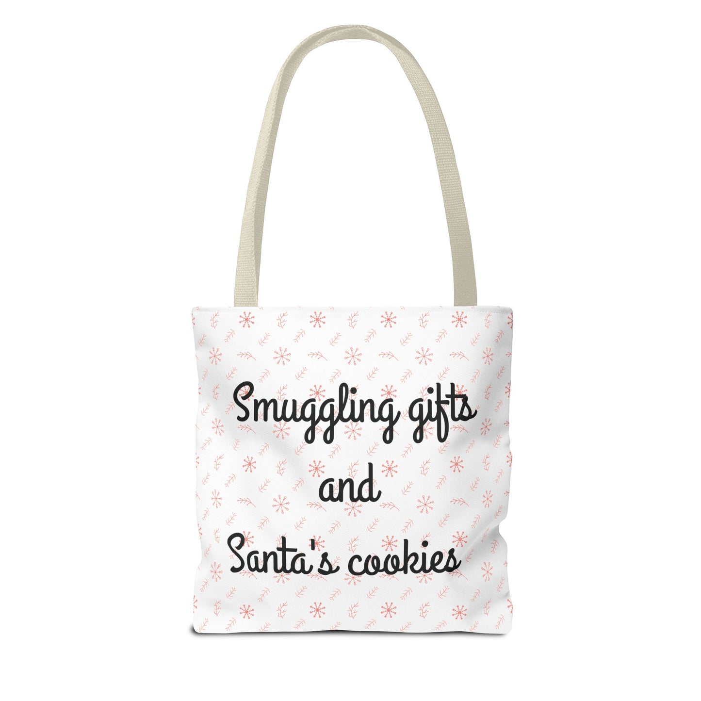 "Smuggling Gifts and Santa's Cookies" - Christmas Tote Bag/ Holiday Gift Bag