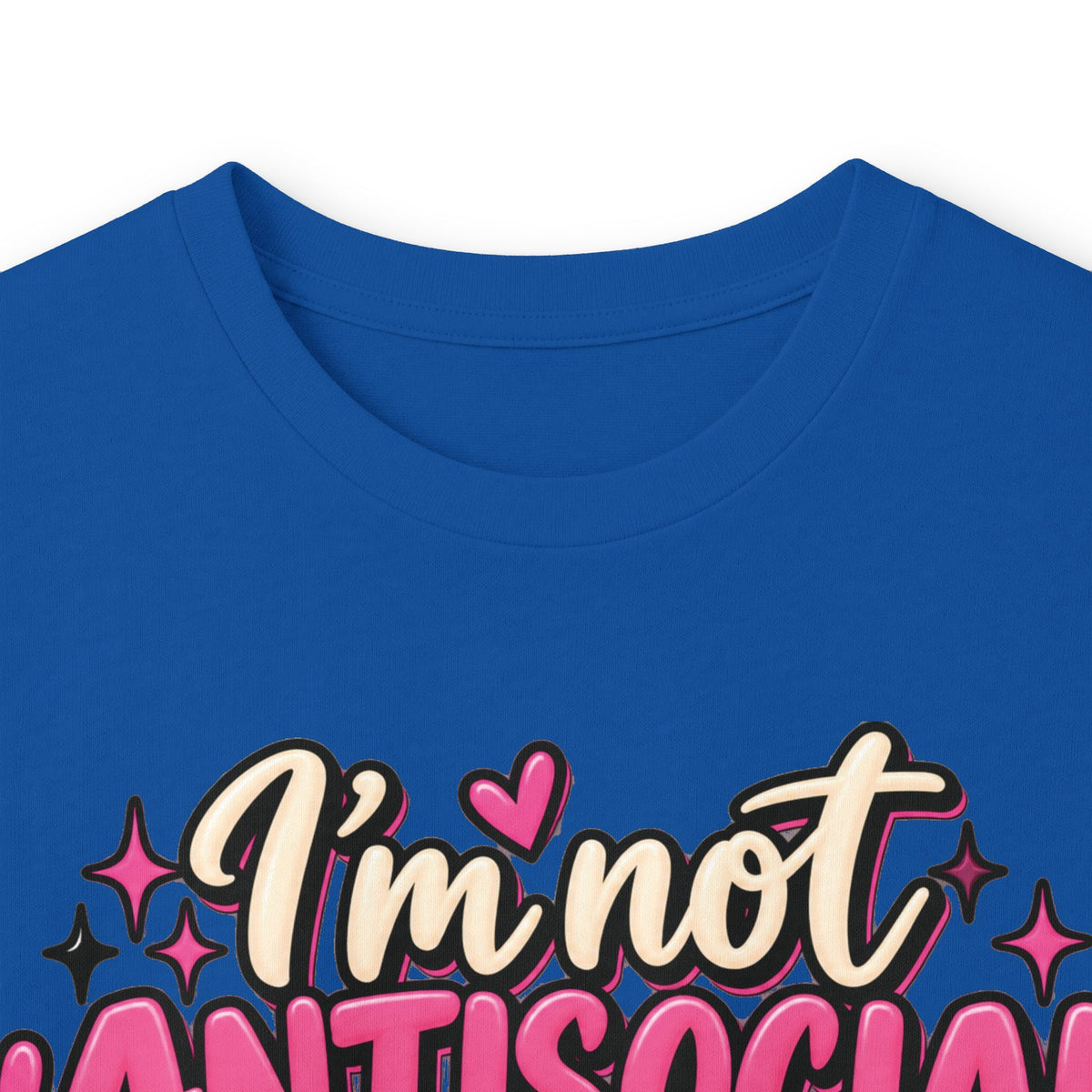 Long Sleeve Tee — "I'm Not Antisocial, I'm Selectively Available" Graphic