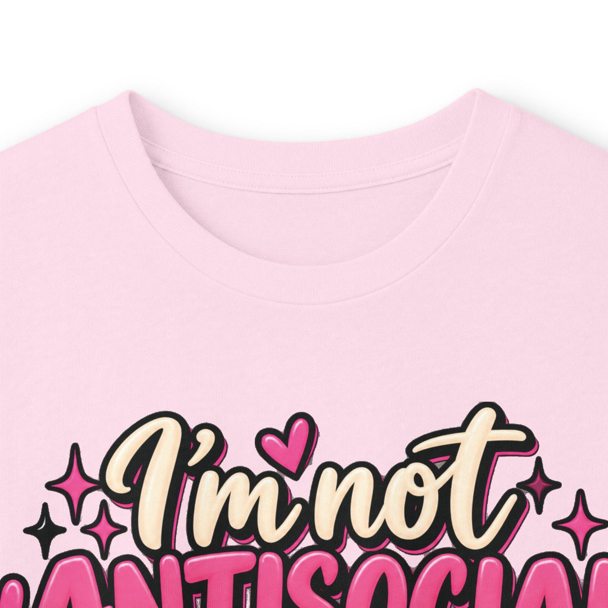 Long Sleeve Tee — "I'm Not Antisocial, I'm Selectively Available" Graphic