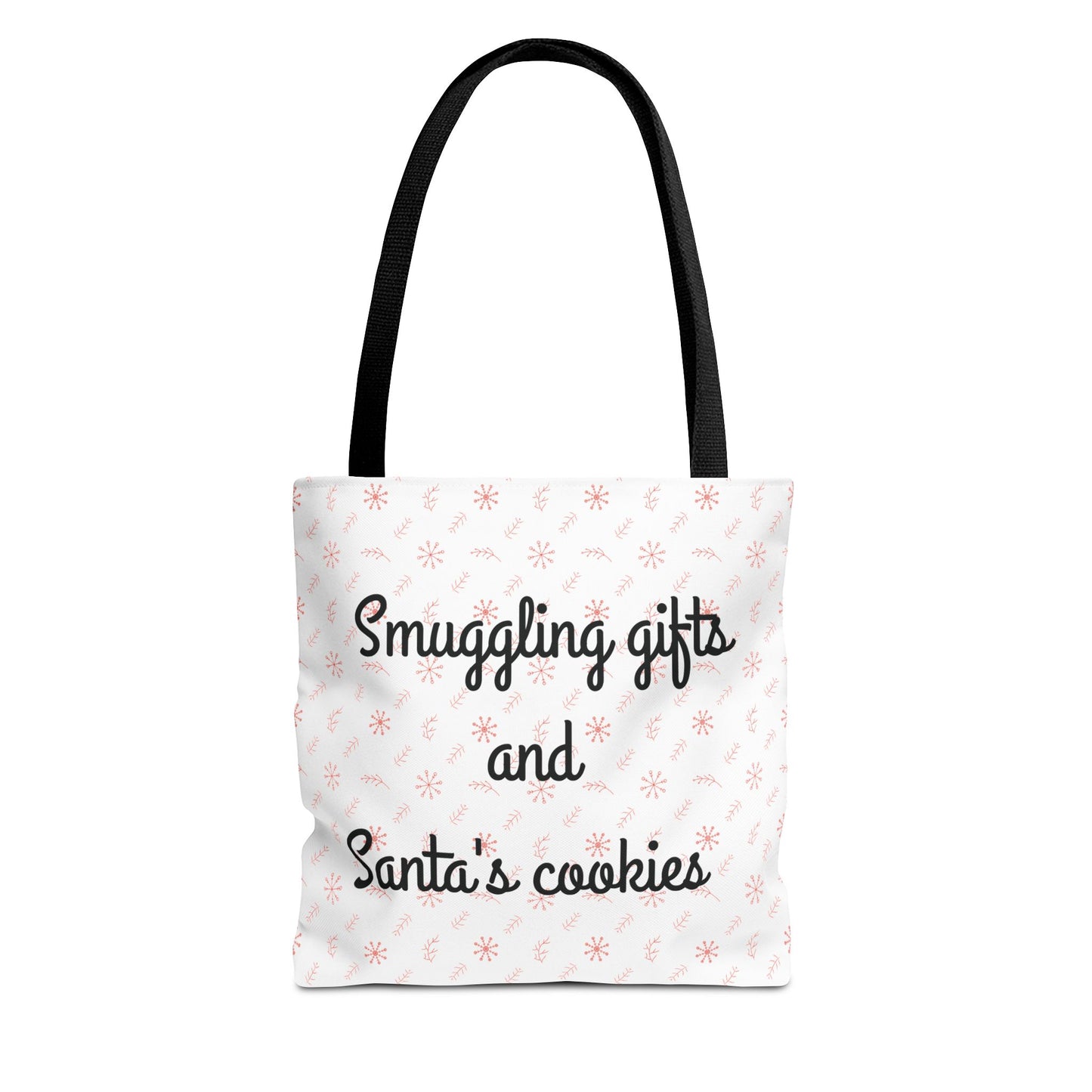 "Smuggling Gifts and Santa's Cookies" - Christmas Tote Bag/ Holiday Gift Bag