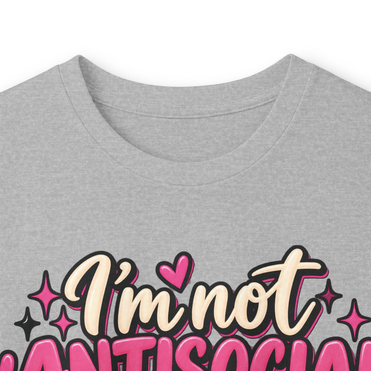 Long Sleeve Tee — "I'm Not Antisocial, I'm Selectively Available" Graphic