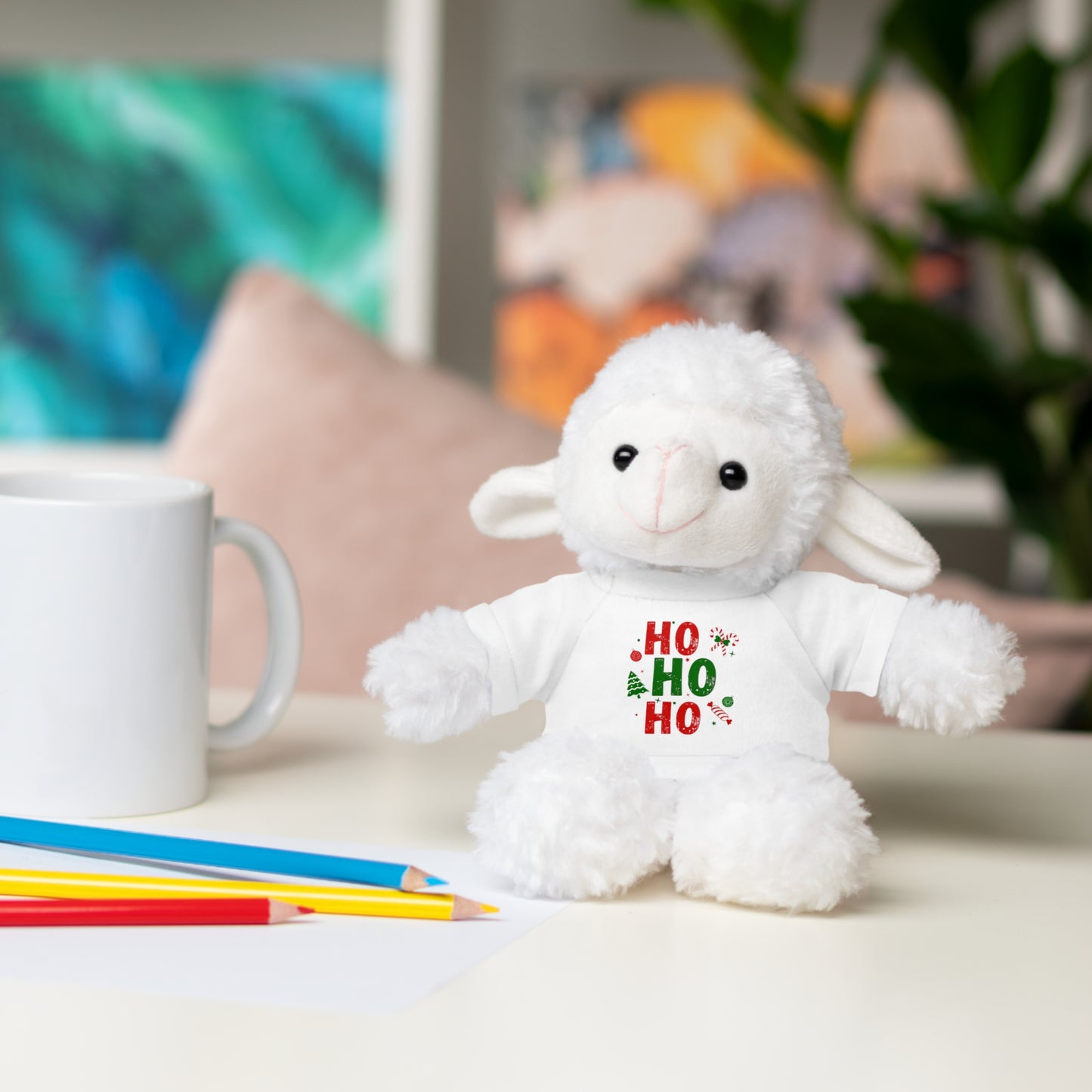 Christmas Teddy Bear with 'HO HO HO' Tee
