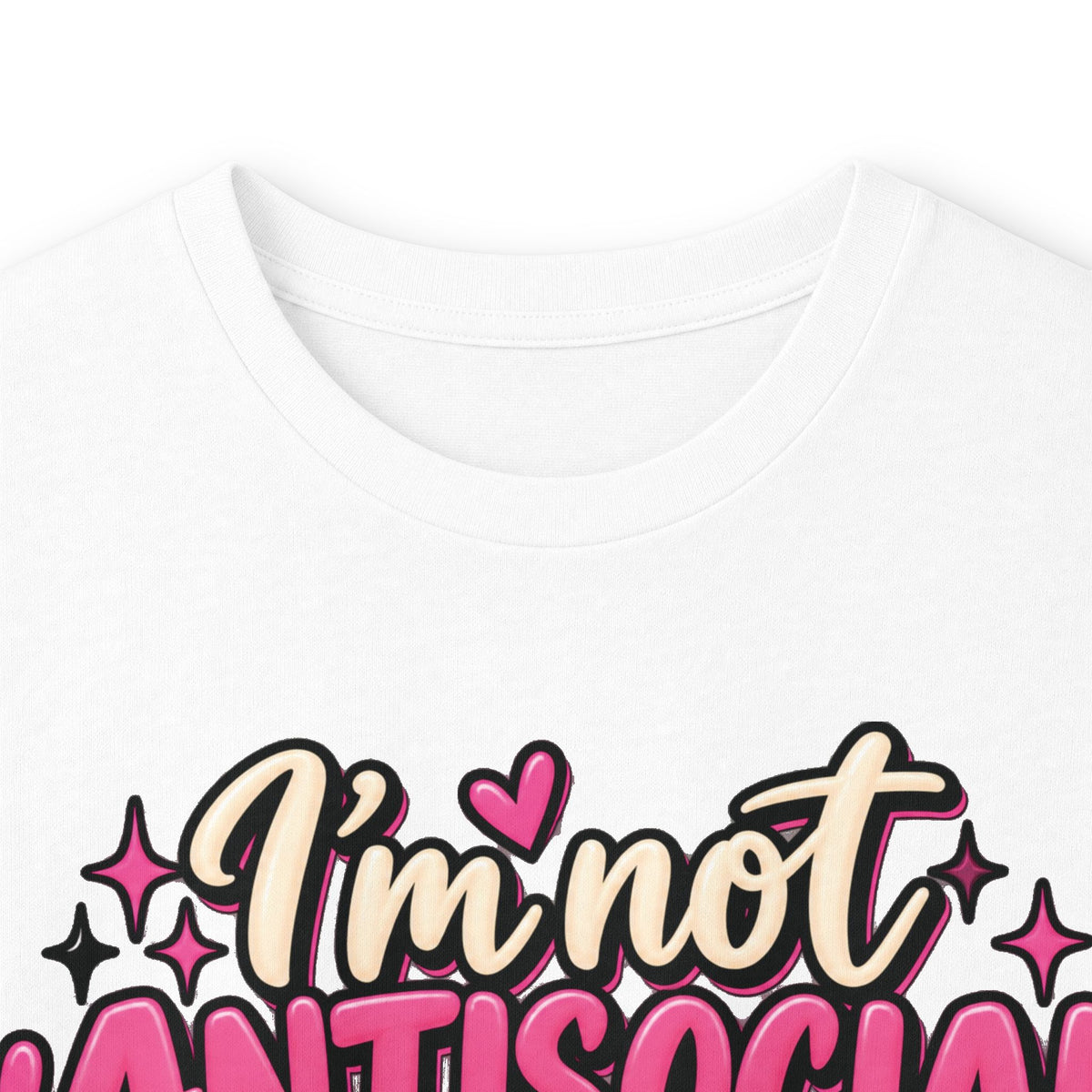 Long Sleeve Tee — "I'm Not Antisocial, I'm Selectively Available" Graphic