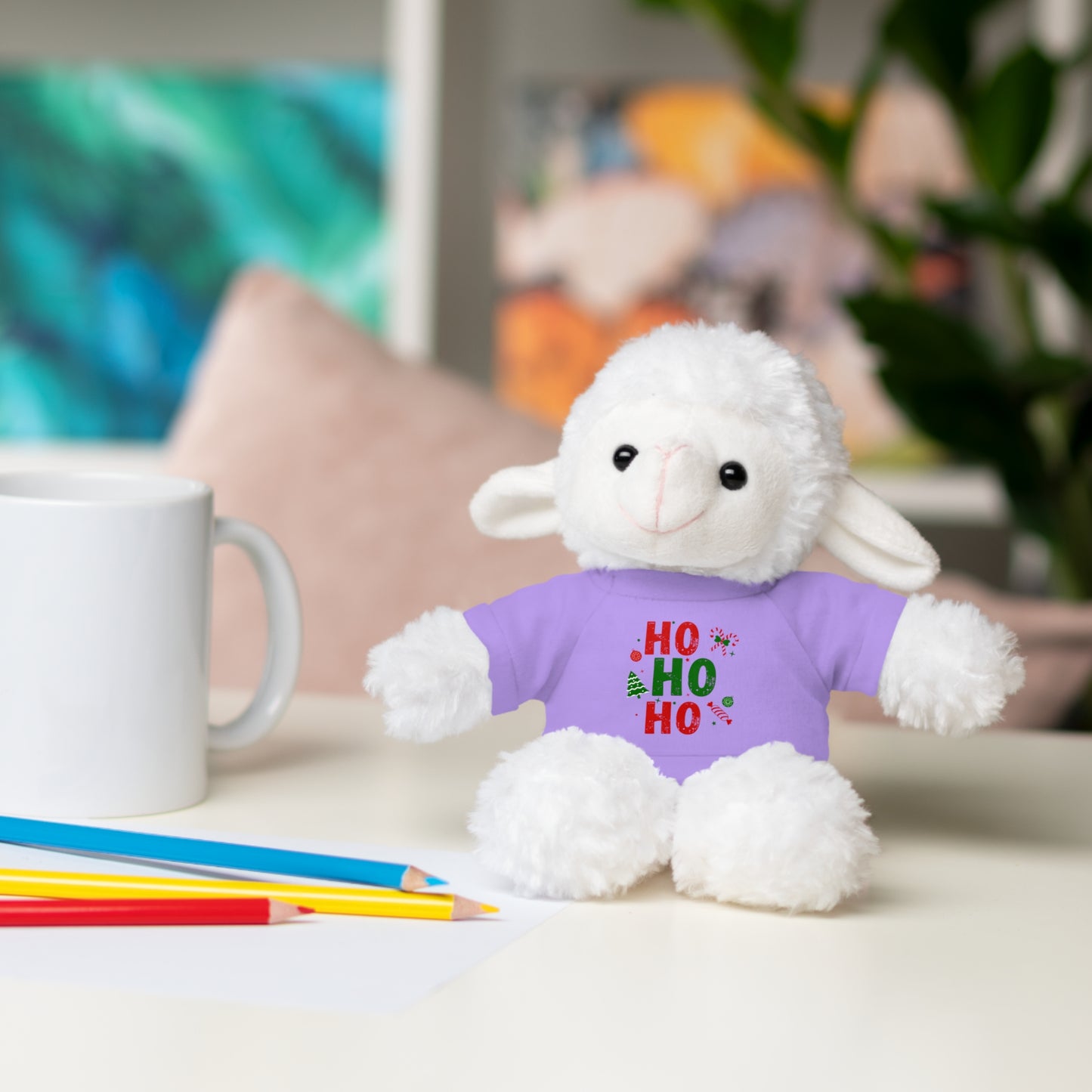 Christmas Teddy Bear with 'HO HO HO' Tee